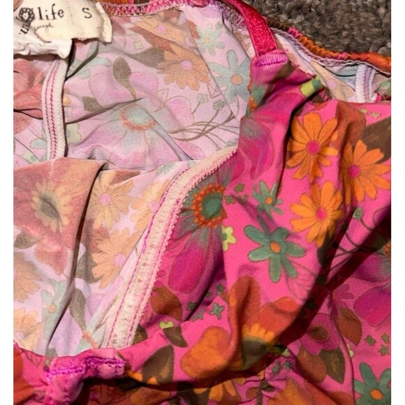 NATURAL LIFE Pink Floral Crop Top - Picture 2 of 4